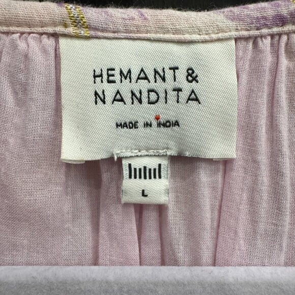 Hemant and Nandita Sequin Paisley Print Purple Mini Dress Size L - Picture 11 of 17